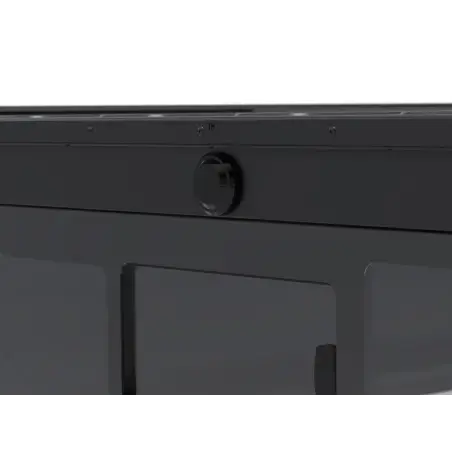 Hardtop Contour noir/ lisse avec fenêtre latérale pour Toyota Hilux Revo 2016+ double cabine Alu-Cab